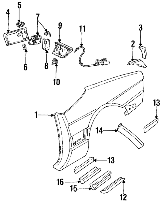 25636110 - : Part# 25636110 Latch for Buick: LeSabre, Park Avenue, Riviera | Cadillac: 60 Special, Allante, DeVille, Eldorado, Fleetwood, Seville | Oldsmobile: 88, 98 | Pontiac: Bonneville Image