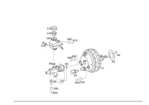 Brake Booster for 2008 Mercedes-Benz CLK550 #0