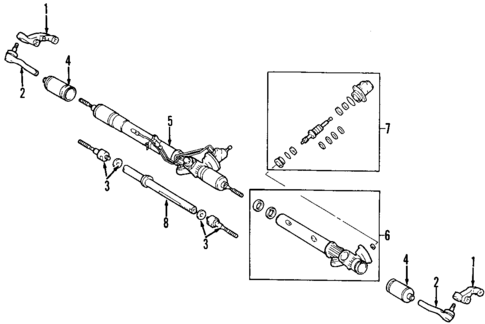 Steering Gear & Linkage for 2005 Lexus LX470 #1