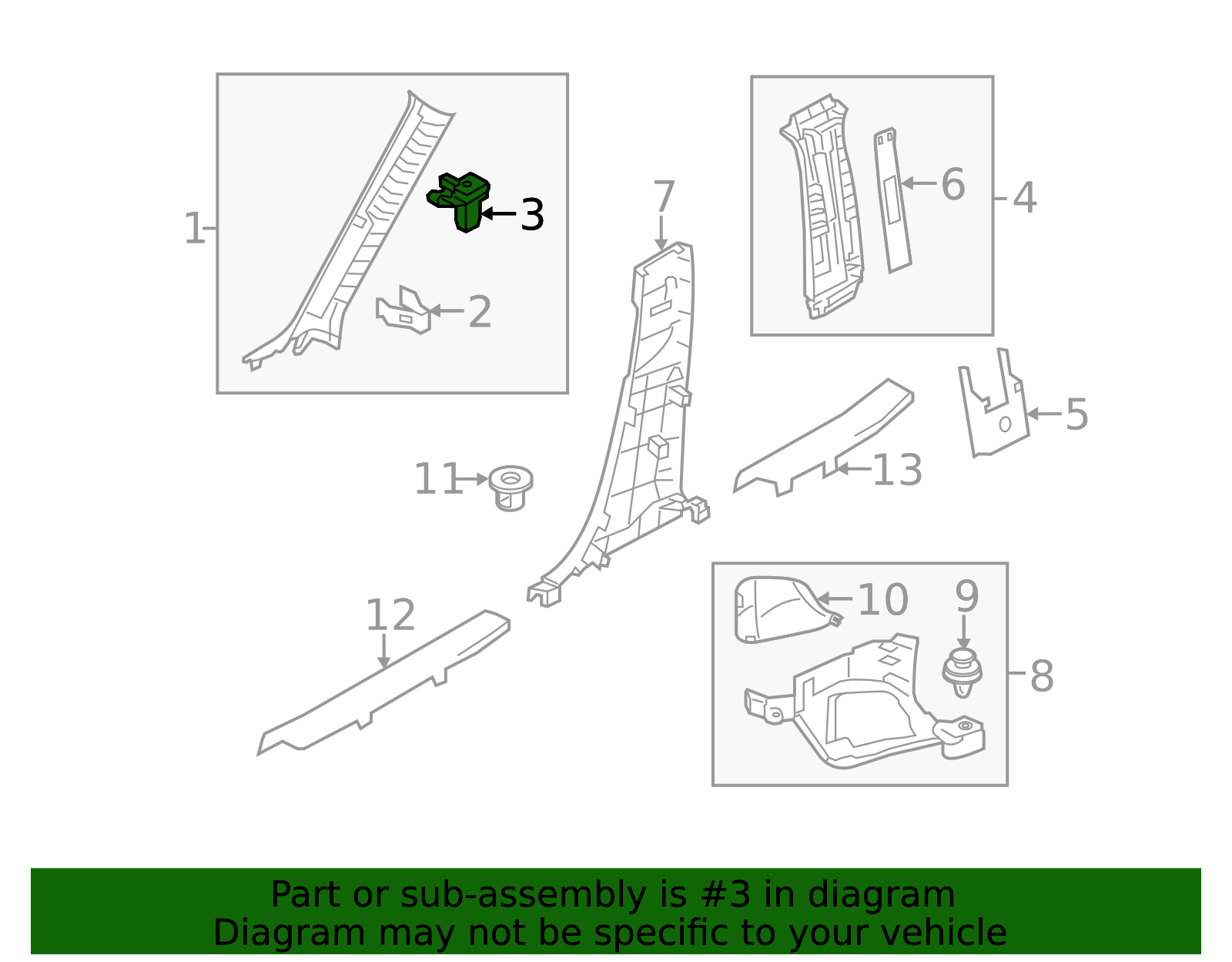 D651-68-162A - Windshield Pillar Trim Clip - 2007-2020 Mazda