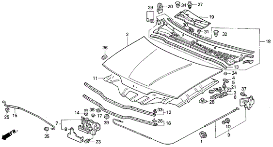 Hood for 1990 Acura Integra #0