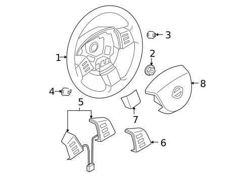 Steering Wheel & Trim for 2006 Nissan Altima #0