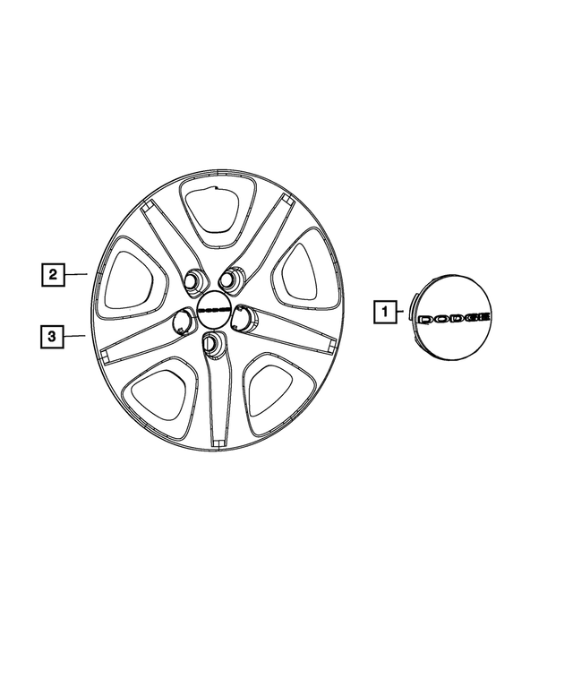 4726384AA - Wheels: Wheel Cover for Mopar Image