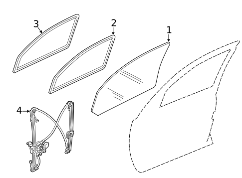 Glass - Door for 2005 Land Rover Freelander #0