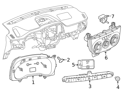 Cluster & Switches for 2019 Ram ProMaster City #0