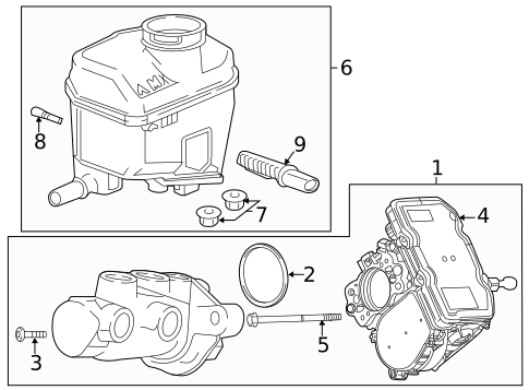 Master Cylinder - Components On Dash Panel for 2017 Cadillac CT6 #0