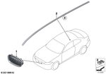 51115A3D007 - : Grille, Front, Left for BMW Image