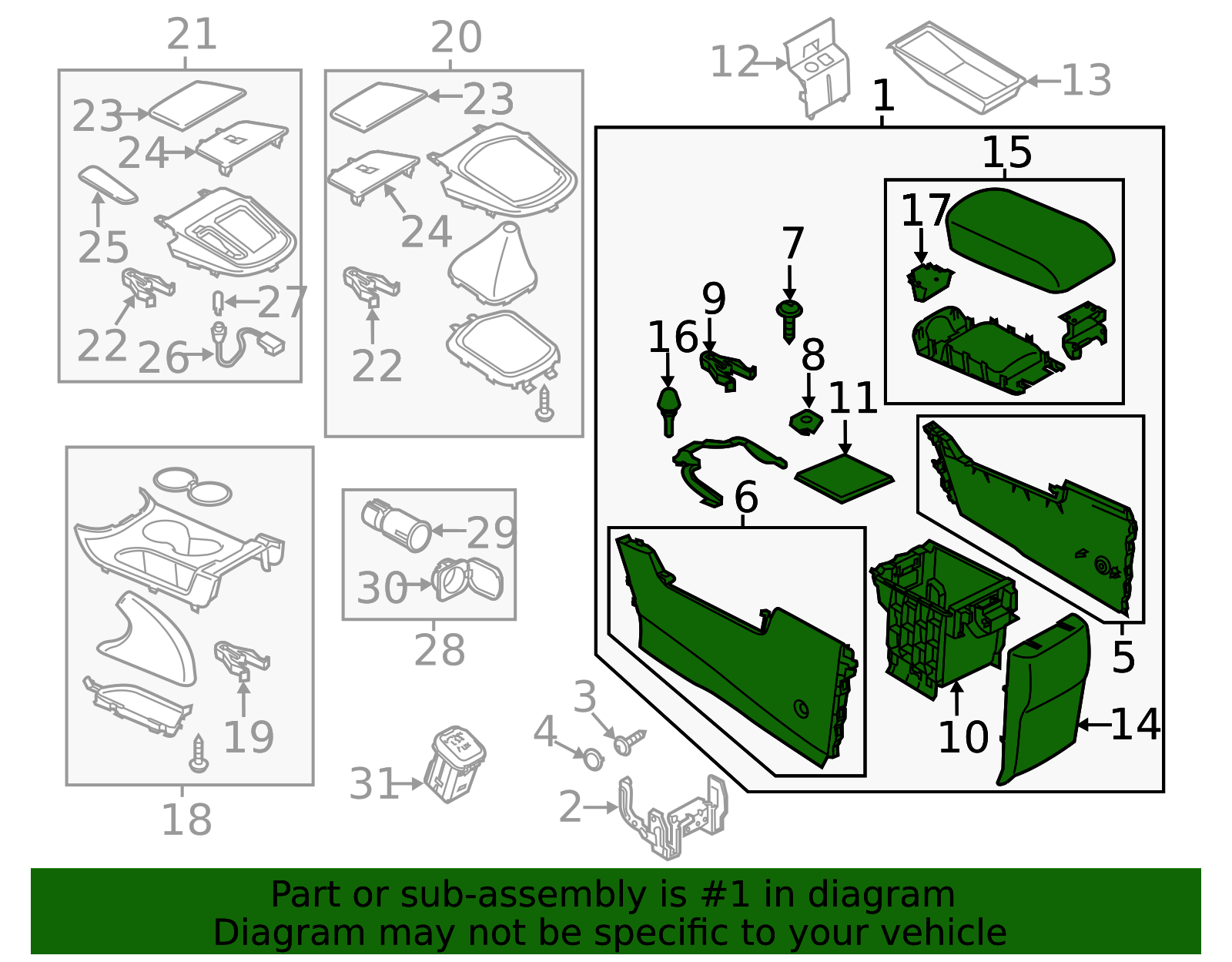 KD45-64-420C-02 - Rear Console - 2013-2015 Mazda CX-5 | Mazda