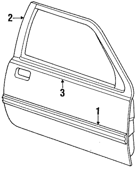 Exterior Trim - Door for 1987 Mercury Cougar #0