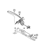 68084436AF - : Parking Brake Cable Bracket for Mopar Image