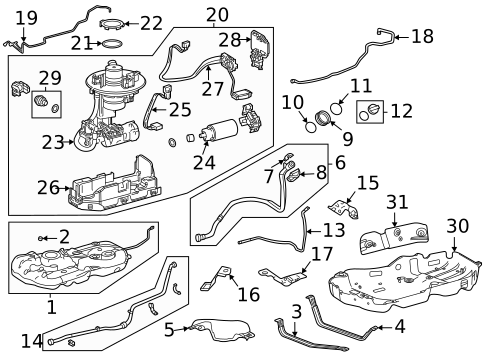 Fuel System Components for 2023 Toyota Highlander #0