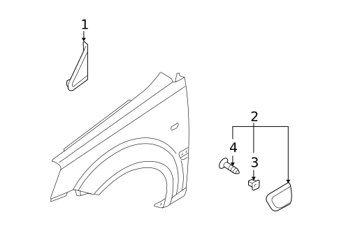 Exterior Trim - Fender for 2006 Kia Rio5 #0