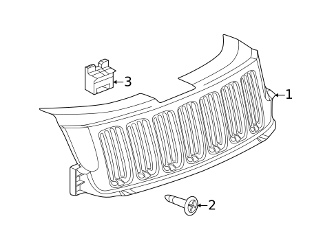 Grille & Components for 2012 Jeep Grand Cherokee #0