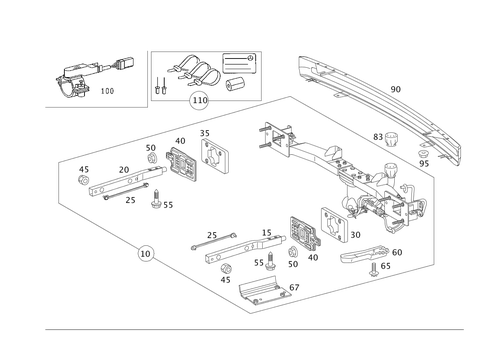 Trailer Coupling for 2003 Mercedes-Benz S55 AMG #0