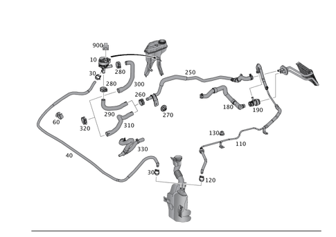 Heating Water Lines for 2014 Mercedes-Benz SLK55 AMG #0