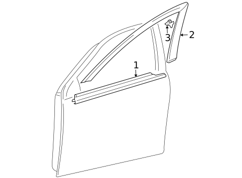 Exterior Trim - Front Door for 2010 Pontiac Vibe #0