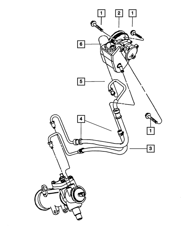 52038423AE - Steering: Power Steering Return Hose for Mopar Image