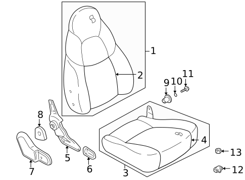 Front Seat Components for 2001 Mazda Miata #0