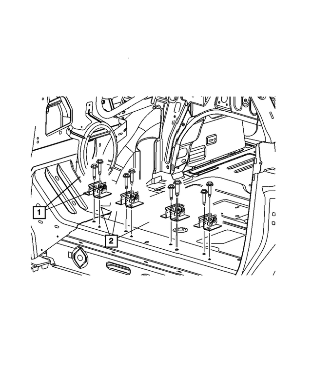6100586 - Interior Trim: Hex Head Bolt And Coned Washer for Mopar Image