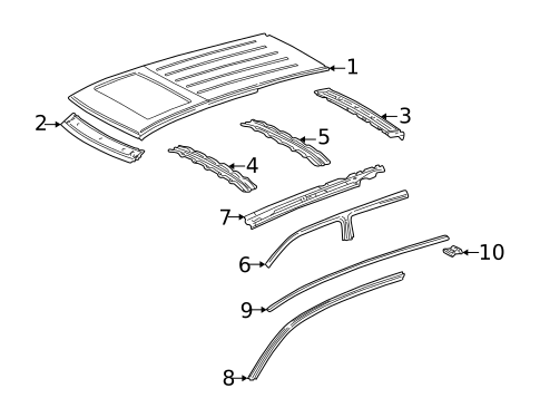 Roof & Components for 2001 Mercedes-Benz ML320 #0