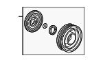 389005J6A11 - HVAC: Clutch &amp; Pulley for Honda: Passport, Pilot, Ridgeline Image