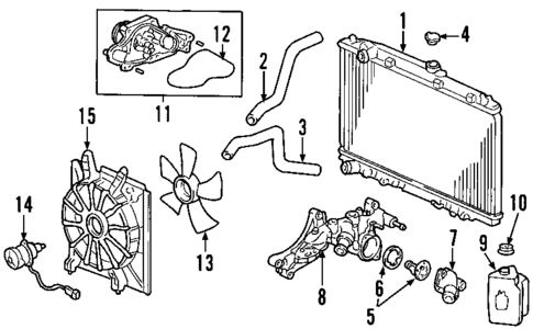 Radiator & Components for 2005 Acura RL #1