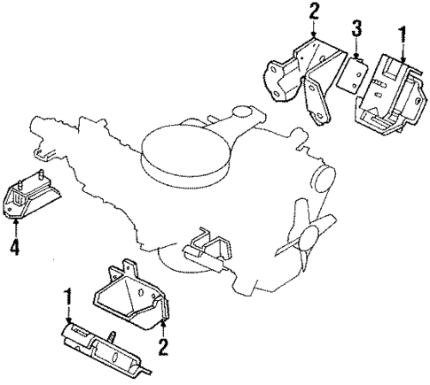 Engine Mounting for 1988 Isuzu Pickup #0