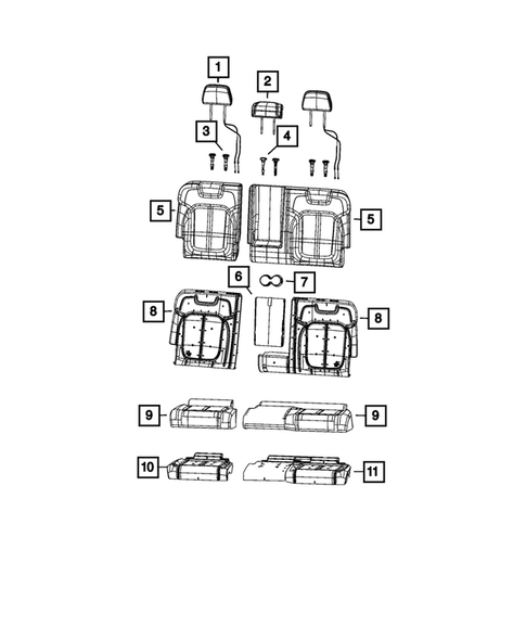 Rear Seats - Second Row for 2023 Jeep Grand Cherokee L #8