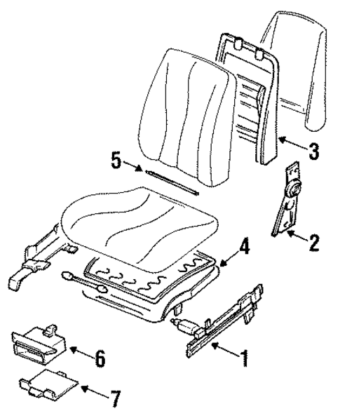 Passenger Seat Components for 1990 INFINITI Q45 #0