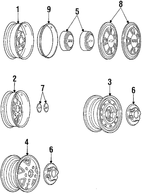 Wheels & Trim for 1986 GMC Jimmy S15 #0
