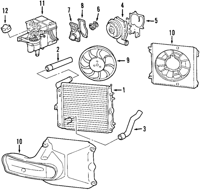 99610613150 - Cooling System: Radiator for Porsche Image