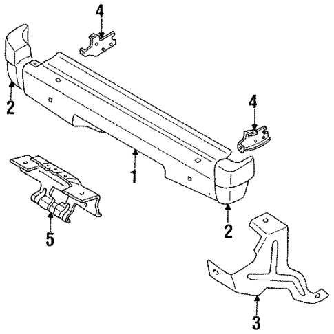 Bumper Assembly - Rear for 1995 Honda Passport #0