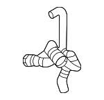 80A122449BJ - : Lower Hose &amp; Tube for Audi: Q5, Q5 PHEV, Q5 Sportback Image