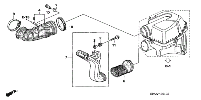 Air Flow Tube for 2006 Honda CR-V #0