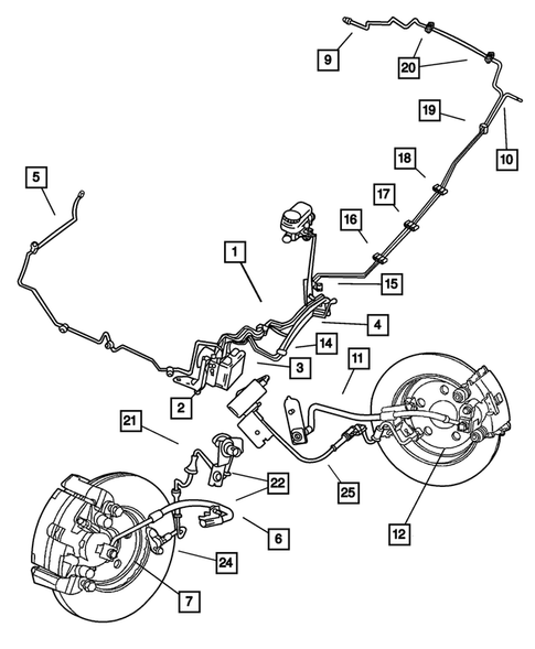 Brake Lines and Hoses for 2002 Chrysler Sebring #0