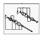 39600JD60B - Universals &amp; Rear Axle: Axle Assembly for Nissan: Rogue, Rogue Select Image