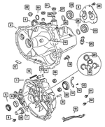 5189988AA - NVG Manual Transaxle 5 Speed: Clutch &amp; Differential Housing Assembly for Mopar Image