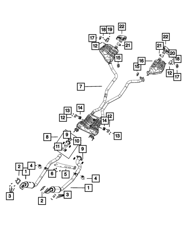 68276651AA - : Exhaust Resonator And Tailpipe for Mopar Image