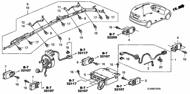 SRS Unit for 2008 Honda Fit #0