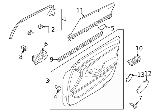 Interior Trim - Rear Door for 2025 Genesis G80 #0