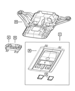 68239085AA - Interior Trim: Courtesy Lamp Lens, Right for Ram: 1500, 1500 Classic, 2500, 3500 Image