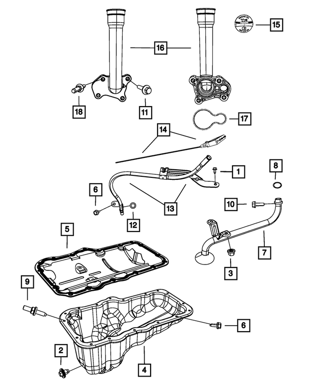 « 53021755AB – 3.7L Gas; Engine : Huile Moteur Carter pour Mopar Image »