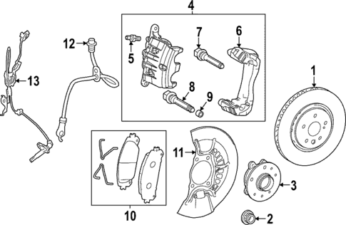 Brake Components for 2025 Toyota bZ4X #1