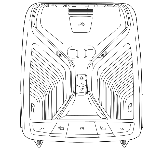61315b32483 - 2022-2024 BMW Overhead Console (61-31-5-B32