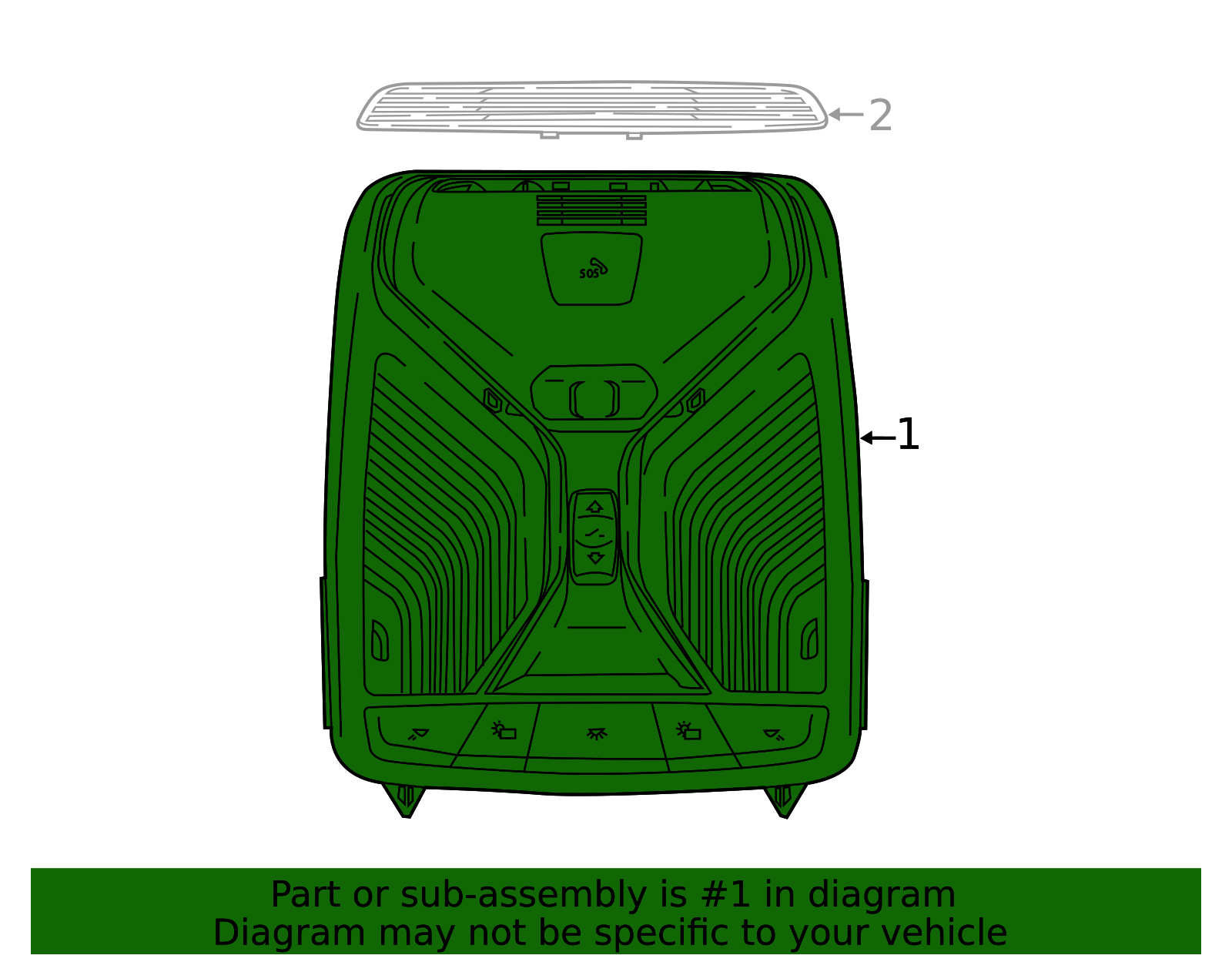 61315b32483 - 2022-2024 BMW Overhead Console (61-31-5-B32