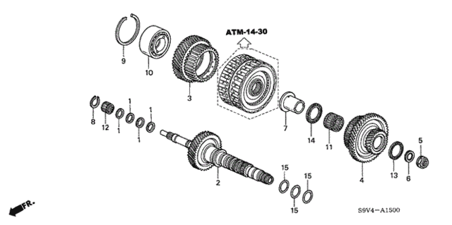 AT Mainshaft ('06-) for 2007 Honda Pilot #0
