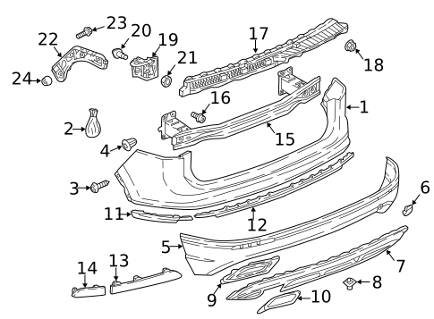 Bumper & Components - Rear for 2019 Volkswagen Tiguan #0