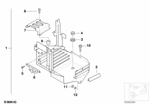 Battery with Bracket for 2000 BMW-Motorrad K 1200 RS #0
