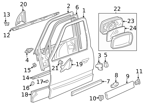 Door & Components for 1994 Audi 90 Quattro #0