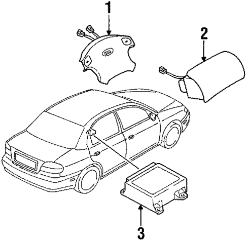 Air Bag Components for 1999 Kia Sephia #0